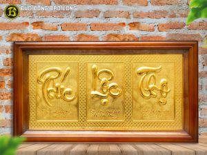 tranh chu phuc loc tho bang dong 48 88cm ma vang 1