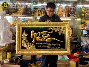 tranh dong chu nhan thu phap khung lien dong 1m 6cm n 1